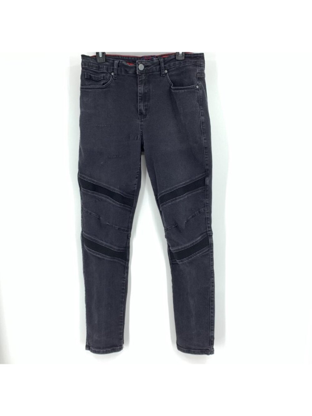 Men's Jeans Switch 36 x 32 9551 Moto Spandex GUC Black Skinny